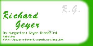richard geyer business card